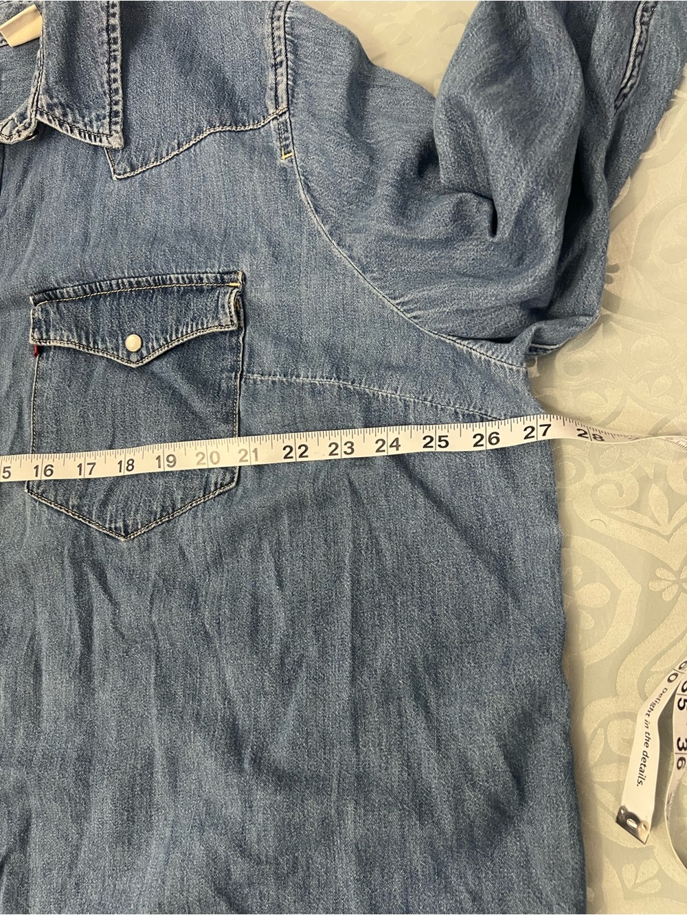 Levi's blue western Classic Indigo Denim Shirt 3X - Picture 9 of 14